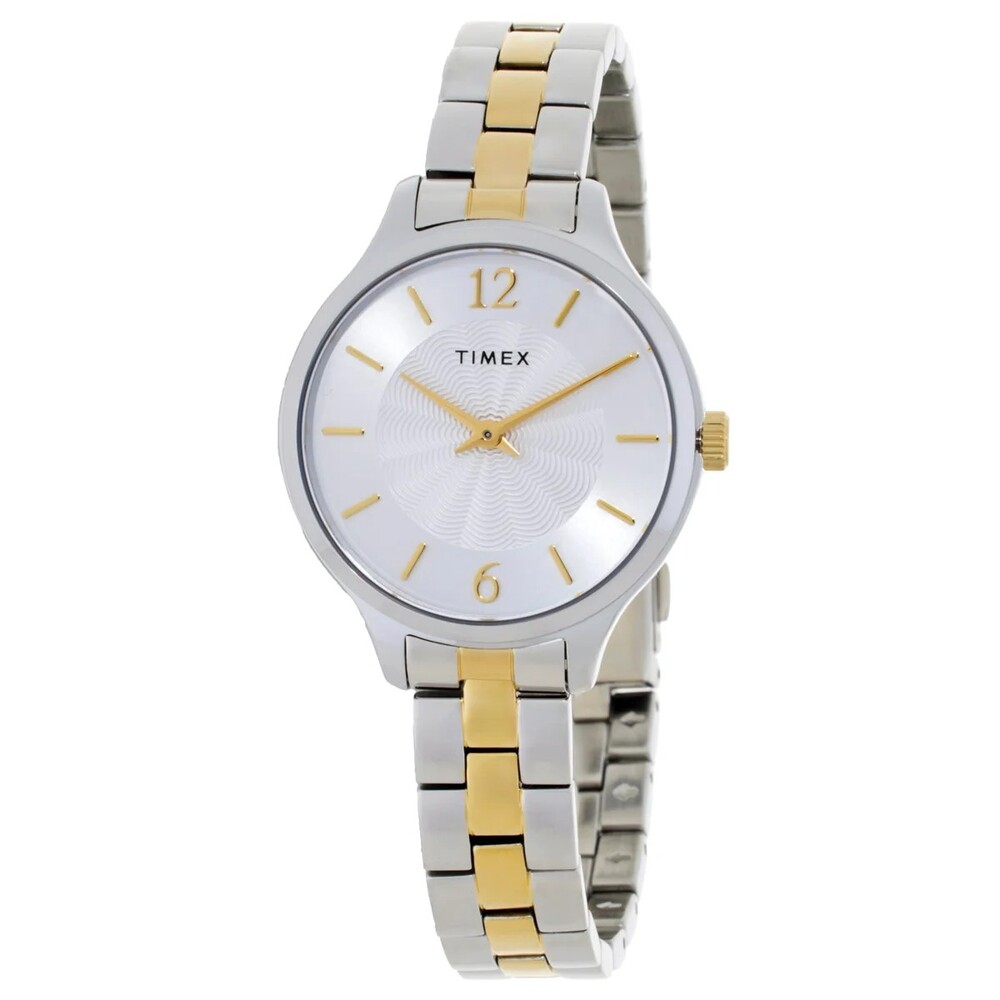 Timex Peyton Quartz Silver Dial Ladies Watch TW2W98100 - Silver-tone